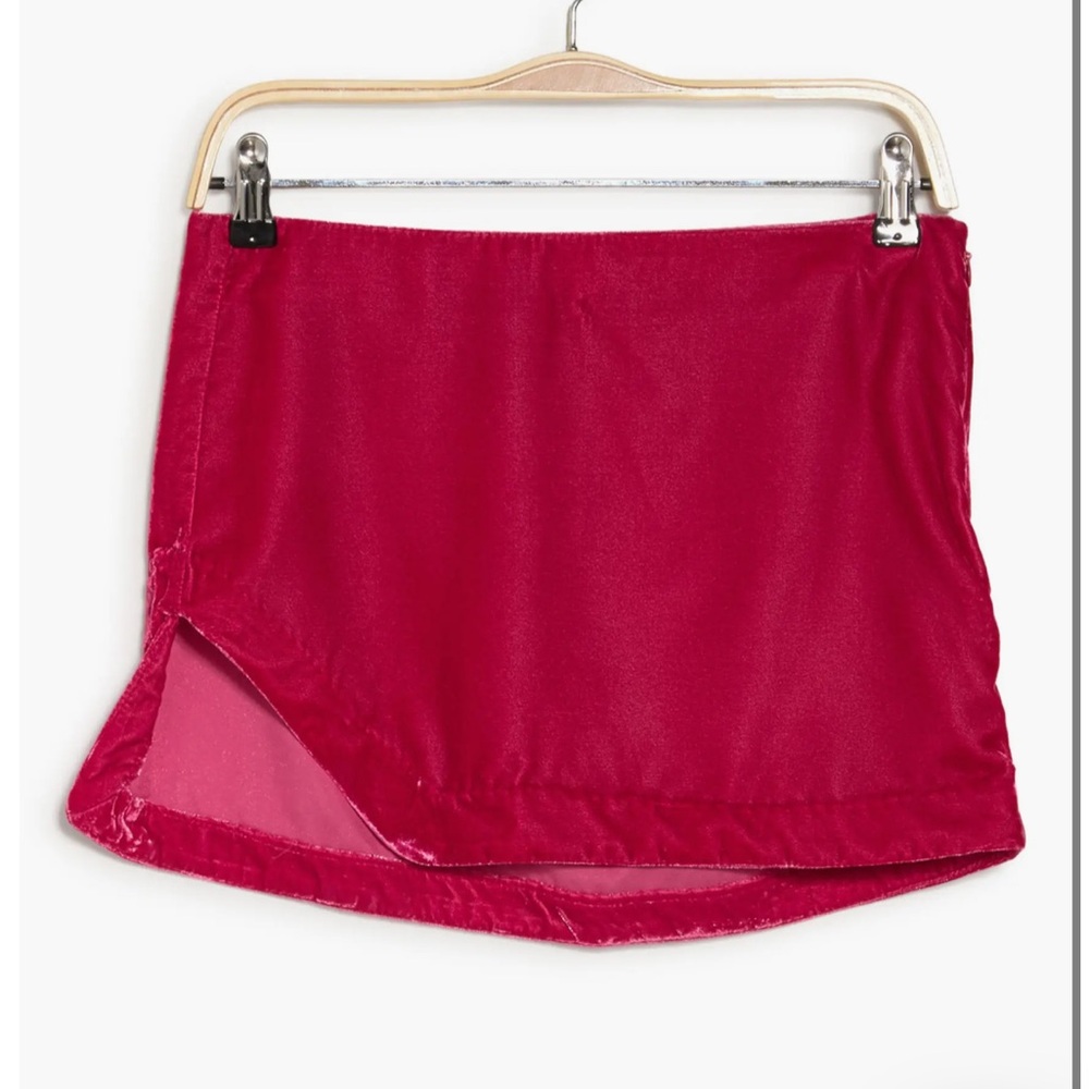 Free People Annalise Hot Pink Velvet Mini Skirt Size 4